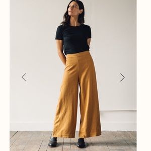 Wide Leg Mustard Pants